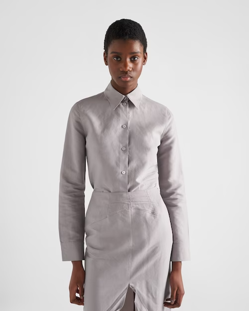 PRADA Shirts & Blouses Runway Paper-based technical fabric shirt wrinkled  Slim fit 2